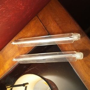 Firelight Glass Prism Tapers Oil Candles - set of 2 - Vintage - Pre-owned